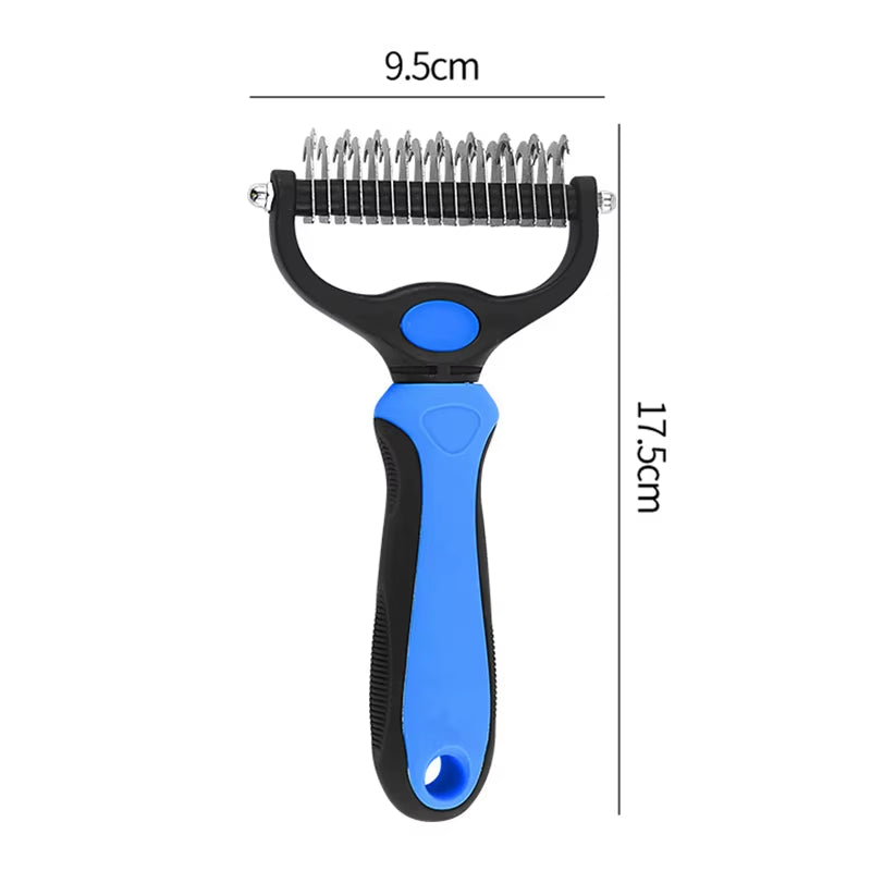 Pet Fur Knot Cutter Dog Hair Remover Comb Cat Grooming Shedding Tools Double Sided Brush Long Curly Hair Cleaner Pets Products