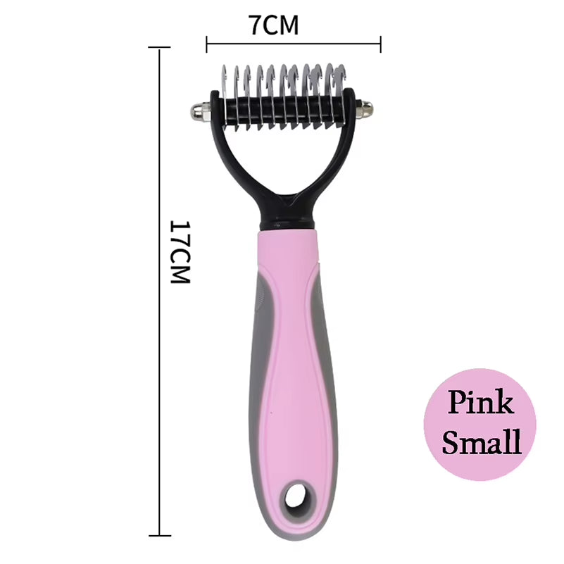 Pet Fur Knot Cutter Dog Hair Remover Comb Cat Grooming Shedding Tools Double Sided Brush Long Curly Hair Cleaner Pets Products