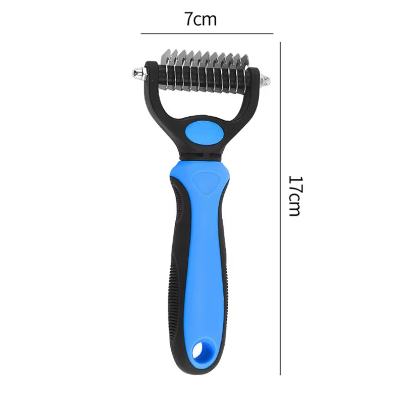 Pet Fur Knot Cutter Dog Hair Remover Comb Cat Grooming Shedding Tools Double Sided Brush Long Curly Hair Cleaner Pets Products