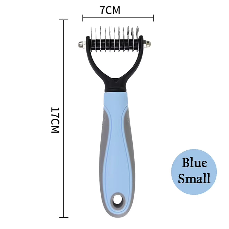 Pet Fur Knot Cutter Dog Hair Remover Comb Cat Grooming Shedding Tools Double Sided Brush Long Curly Hair Cleaner Pets Products